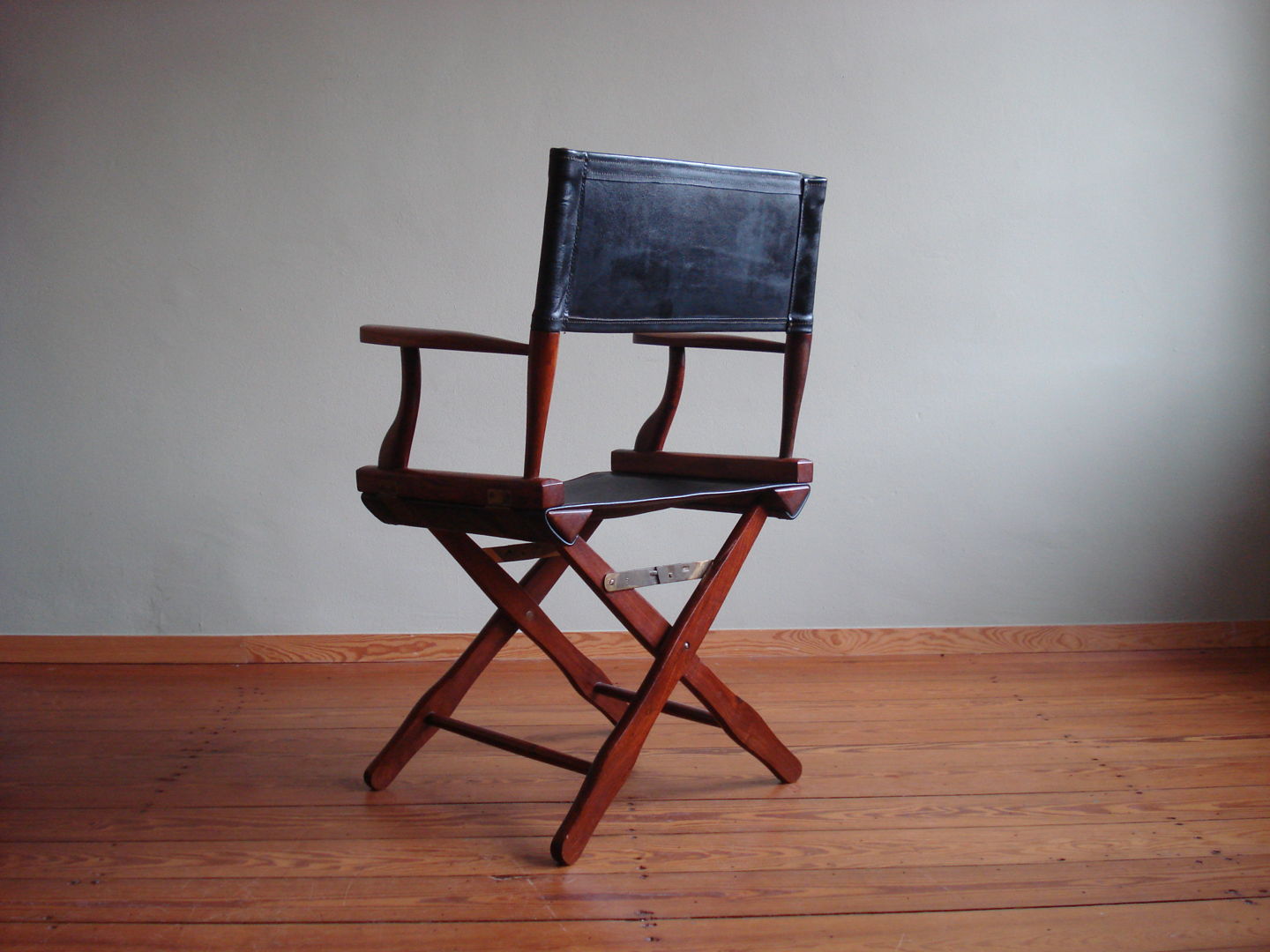 Safari leather folding chair from M. Hayat & Bros