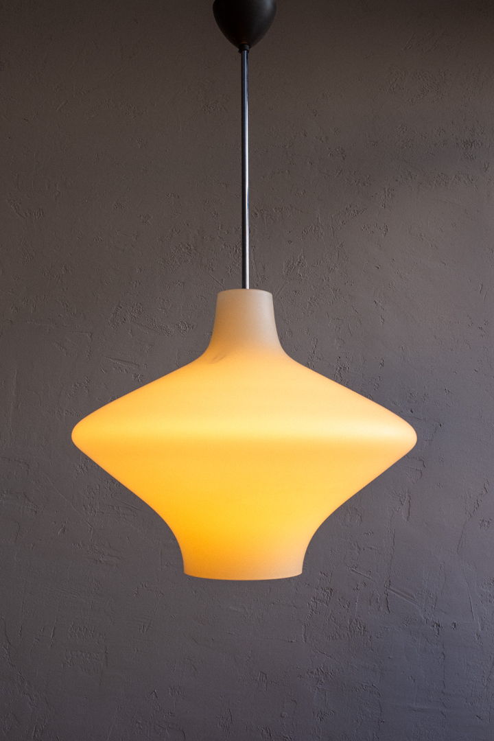 Space Age Czechoslovak Hanging Lamp by Osvětlovací Sklo, 1970s