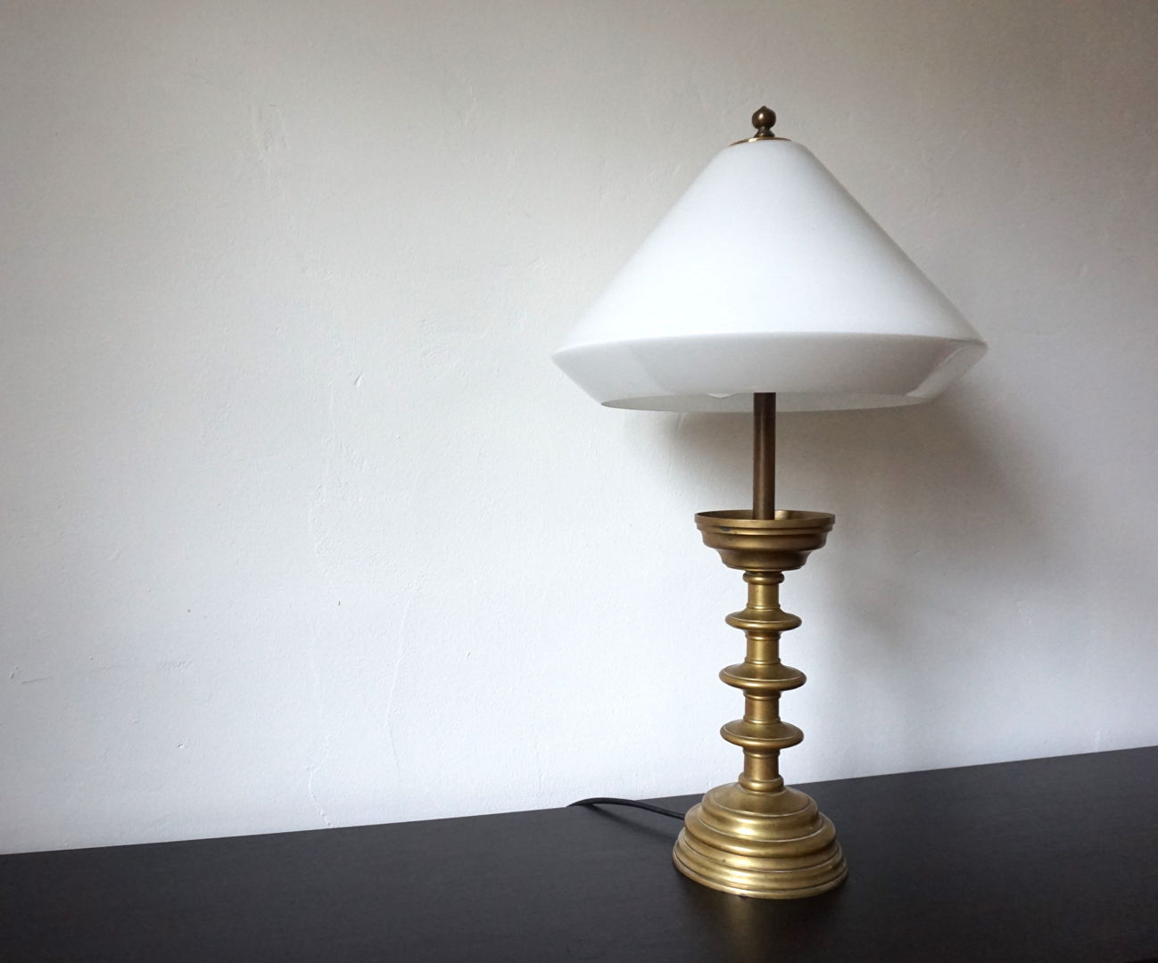 Art Nouveau Brass Empire Table Lamp