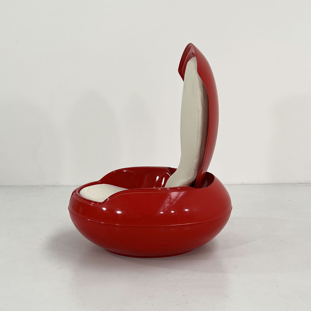 Red GN1 Garden Egg by Peter Ghyczy for VEB Synthese, 1970s