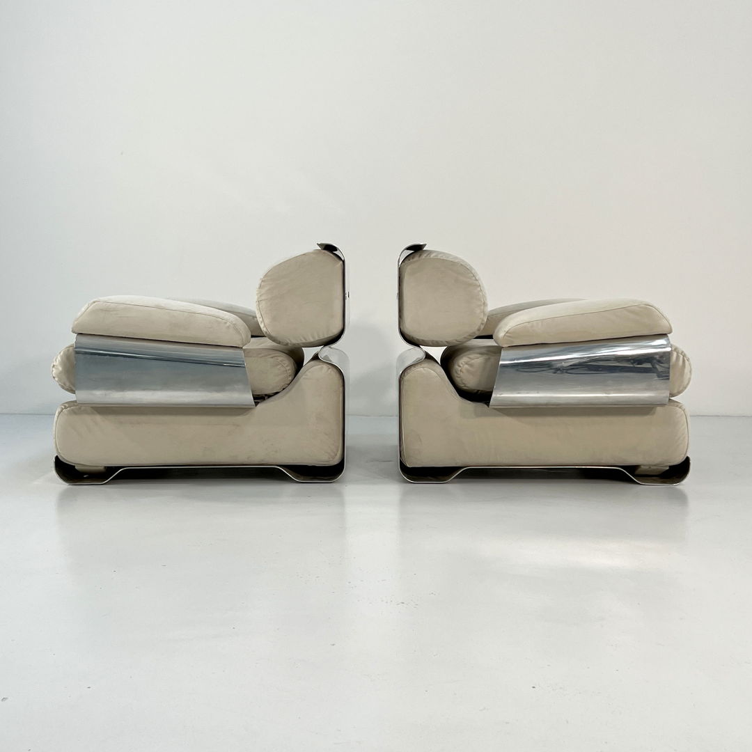 Pair of Armchairs by Gian Pietro Arosio for D.A.S, 1970s