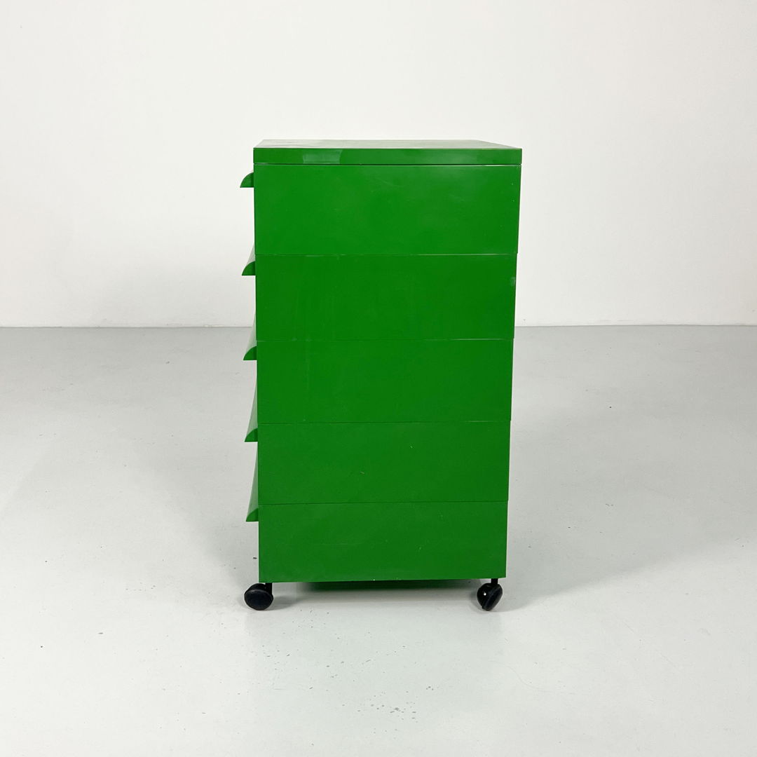 5 Drawers Chest Model 4601 on Wheels by Simon Fussell for Kartell, 1970s