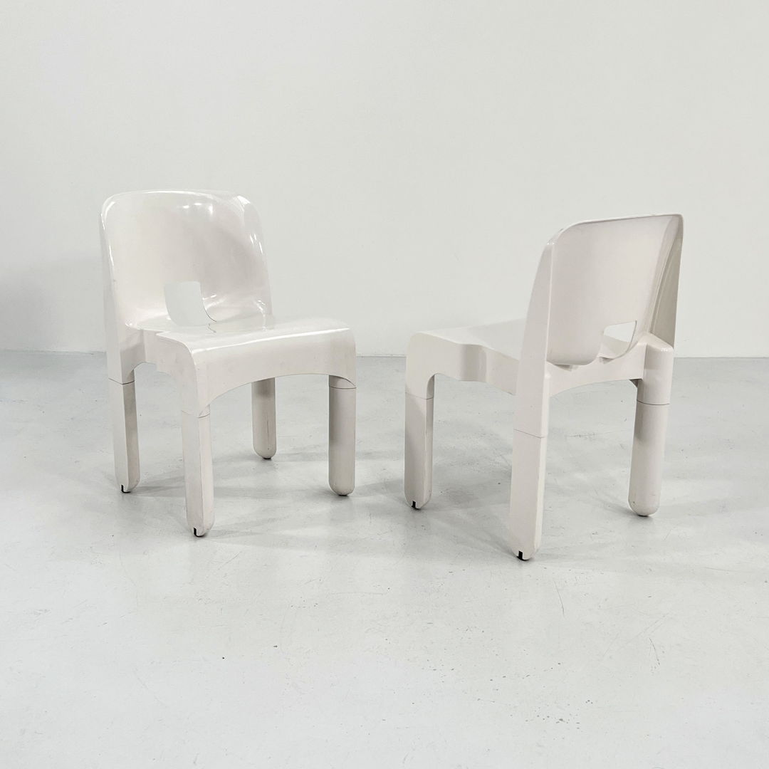 White Model 4867 Universale Chair by Joe Colombo for Kartell, 1970s