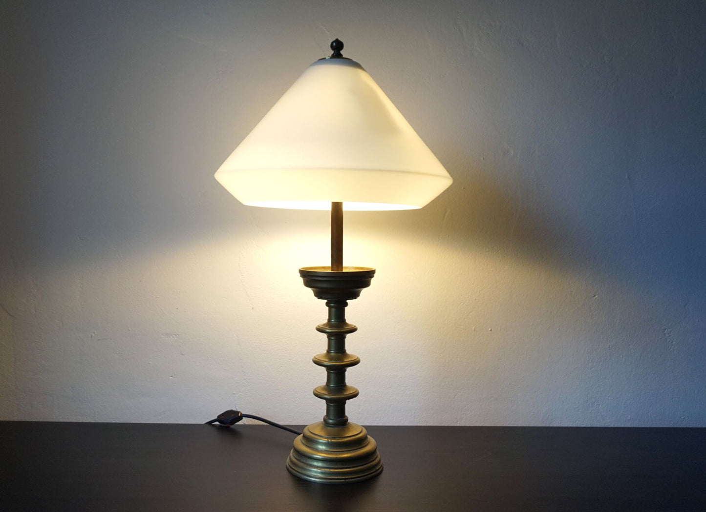 Art Nouveau Brass Empire Table Lamp