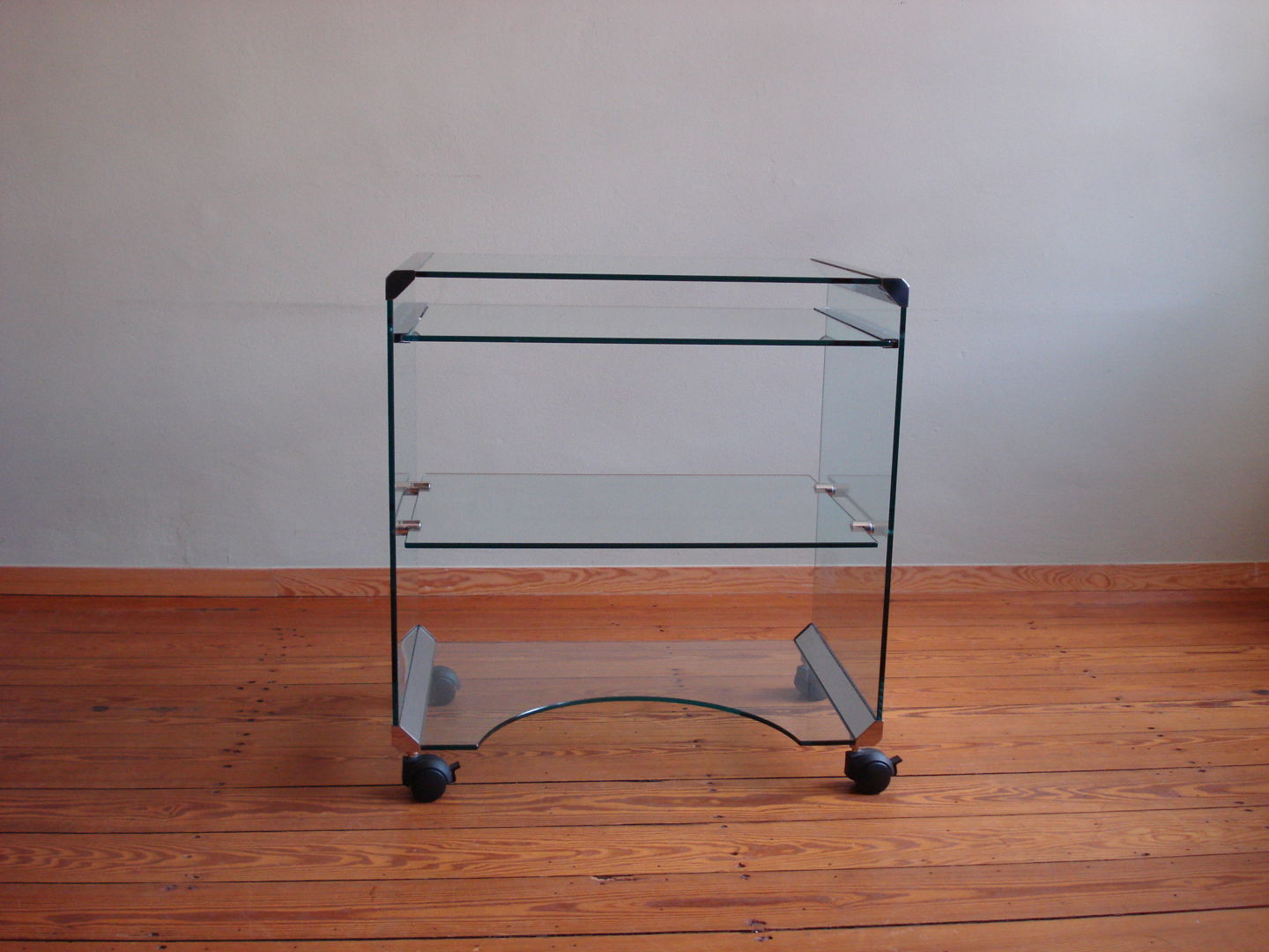 Glass Bar Cart or Serving Table by Gallotti & Radice