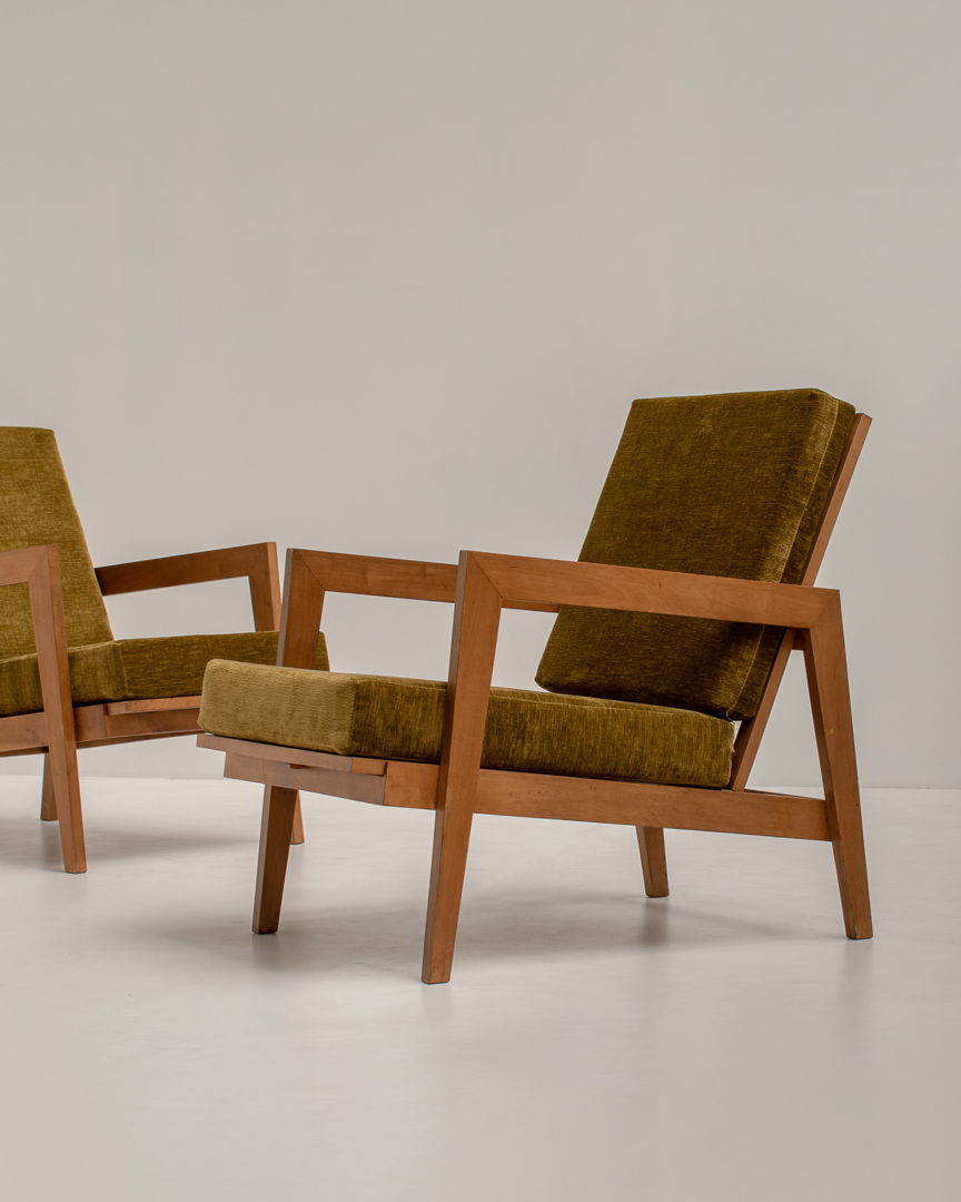 Pair of French Reconstruction Armchairs, France 1960s