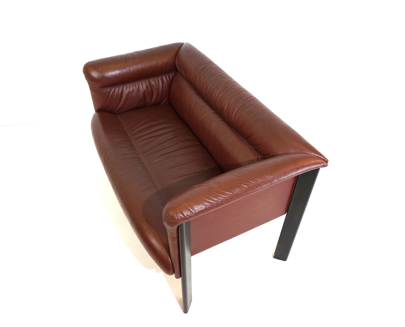 Poltrona Frau Interlude leather bench 2 seater by Marco Zanuso