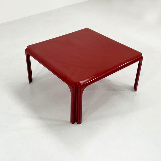 Burgundy Arcadia 80 Coffee Table by Vico Magistretti for Artemide, 1970s