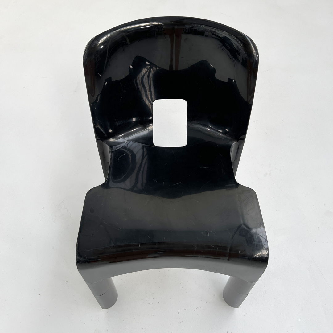 1st Edition Black Universale Chair by Joe Colombo for Kartell, 1960s