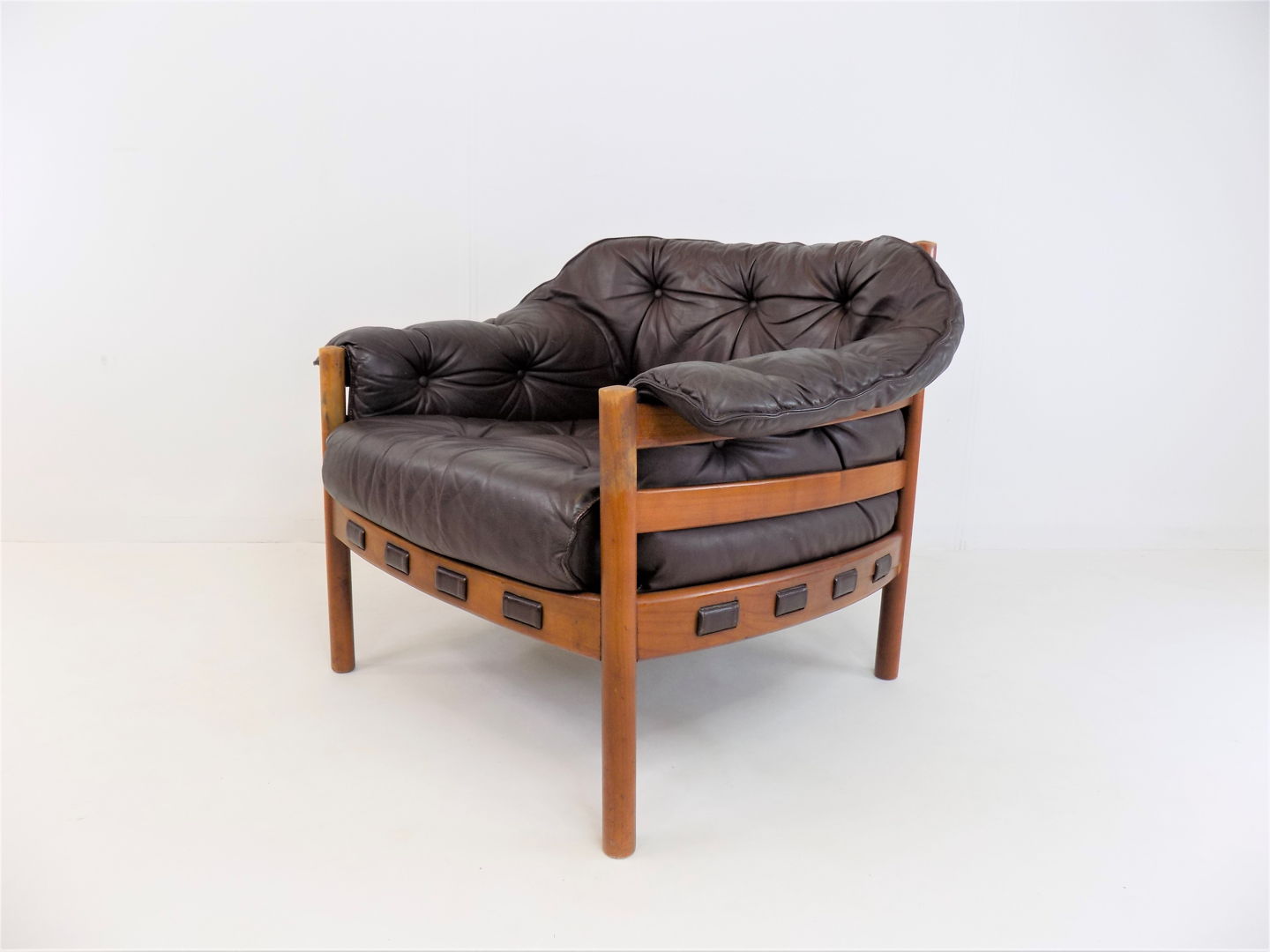 Coja Leather Easy Chair by Sven Ellekaer, Netherlands, 1960s