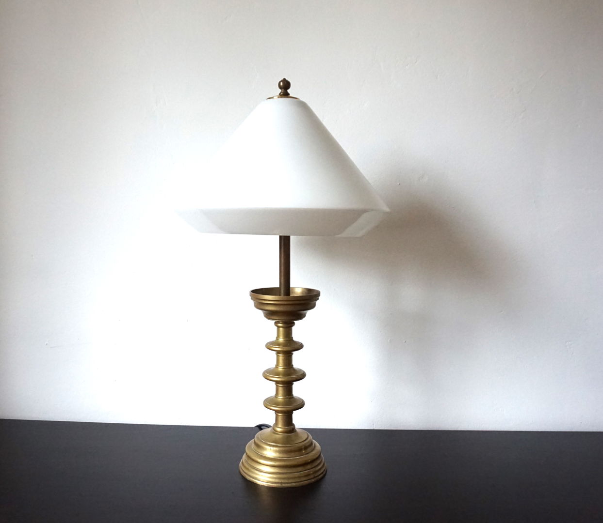 Art Nouveau Brass Empire Table Lamp