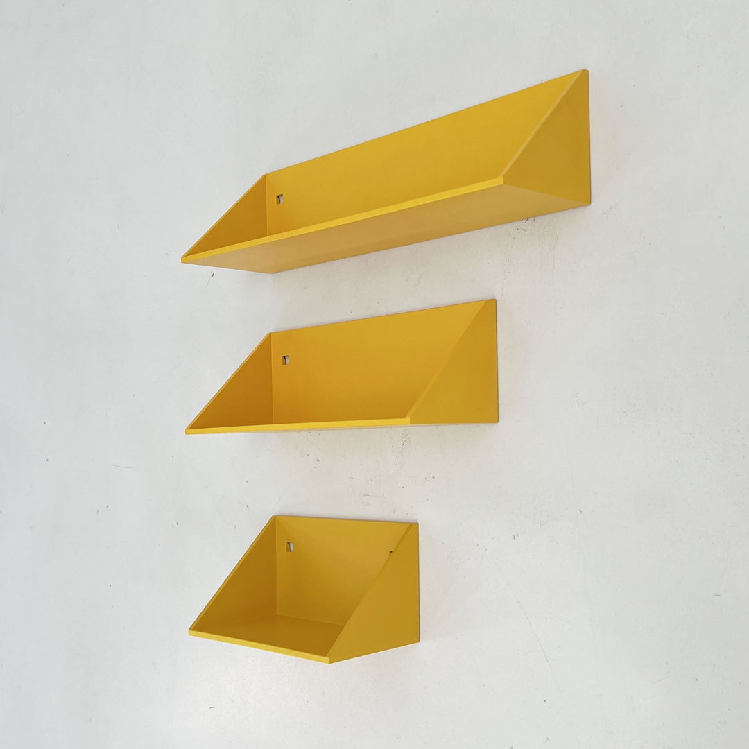 Set of 3 Wall Shelves Model 7716/17/18 by Anna Castelli for Kartell, 1970s