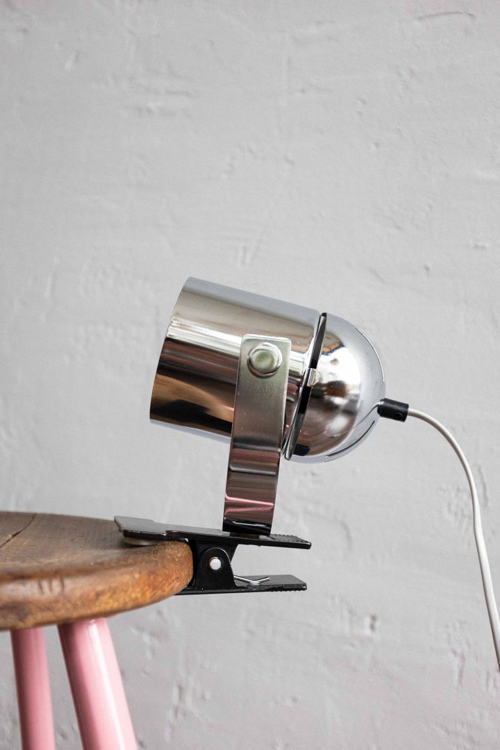 Silver Combi Lux Clamp Lamp by Stanislav Indra for Lidokov Czechoslovakia, 1970s