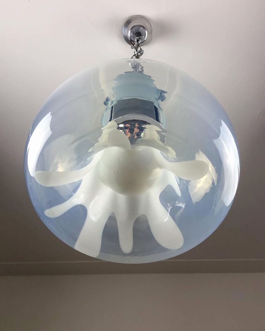 Murano glass pendant lamp by VeArt, 1970s