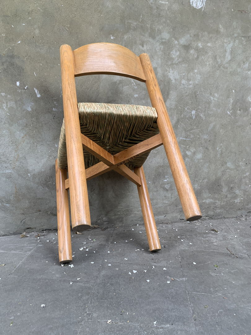 Vintage Meribel Dining Chair by Charlotte Perriand, Steph Simon, Paris,  1960s