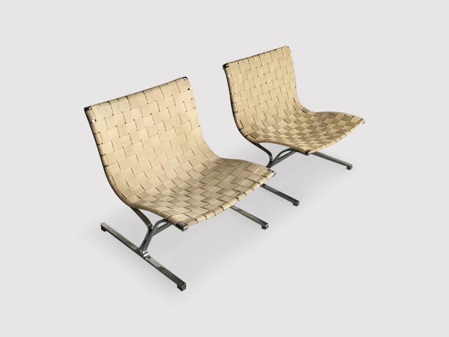 PLR1 Luar lounge chair by Ross Littell for ICF De Padova Italy 1960s, set of 2