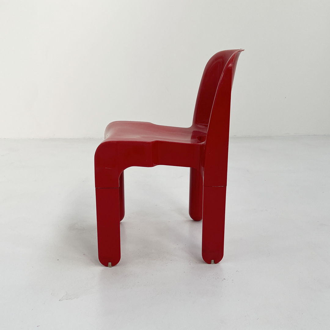 Red Model 4867 Universale Chair by Joe Colombo for Kartell, 1970s