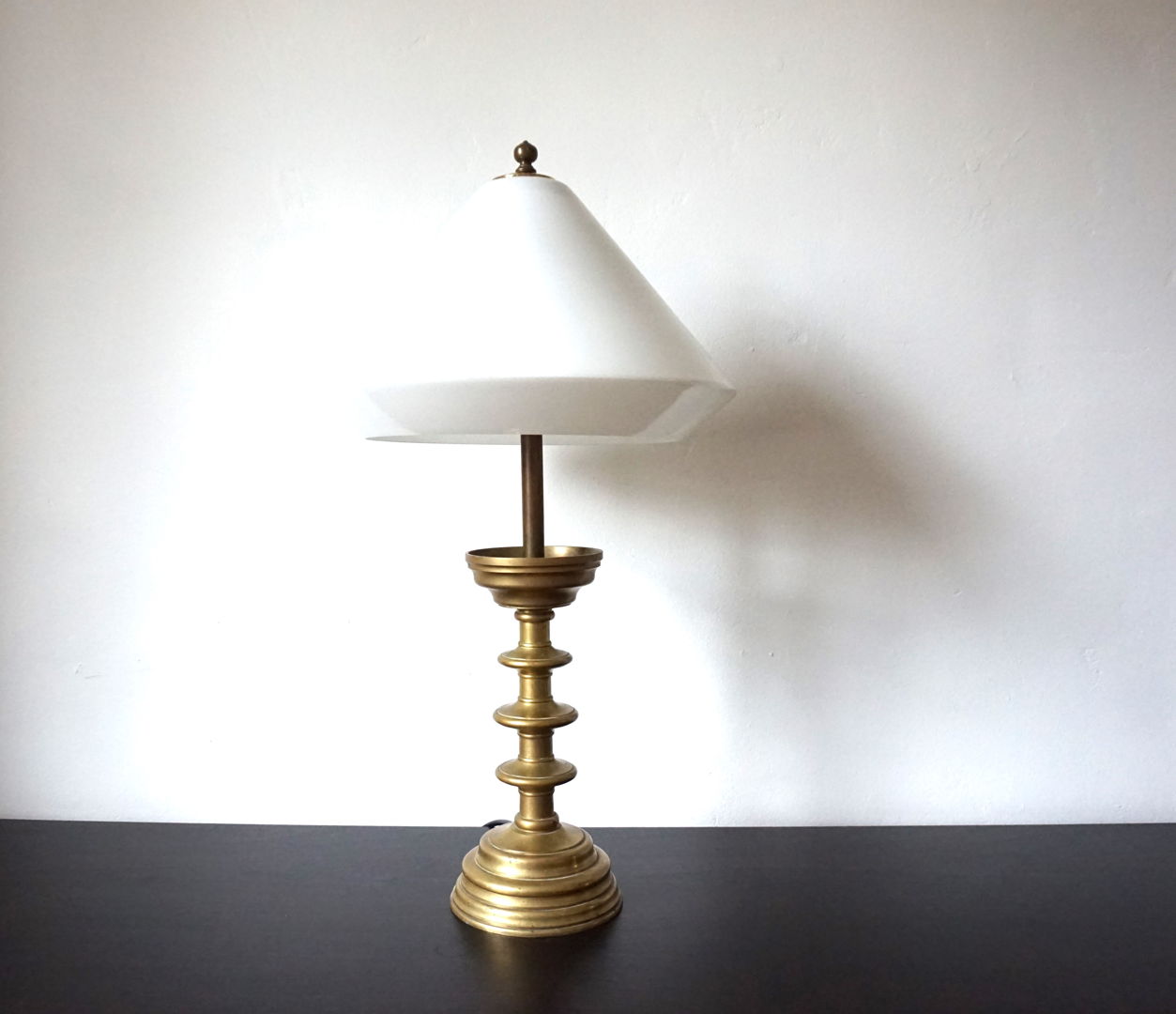 Art Nouveau Brass Empire Table Lamp