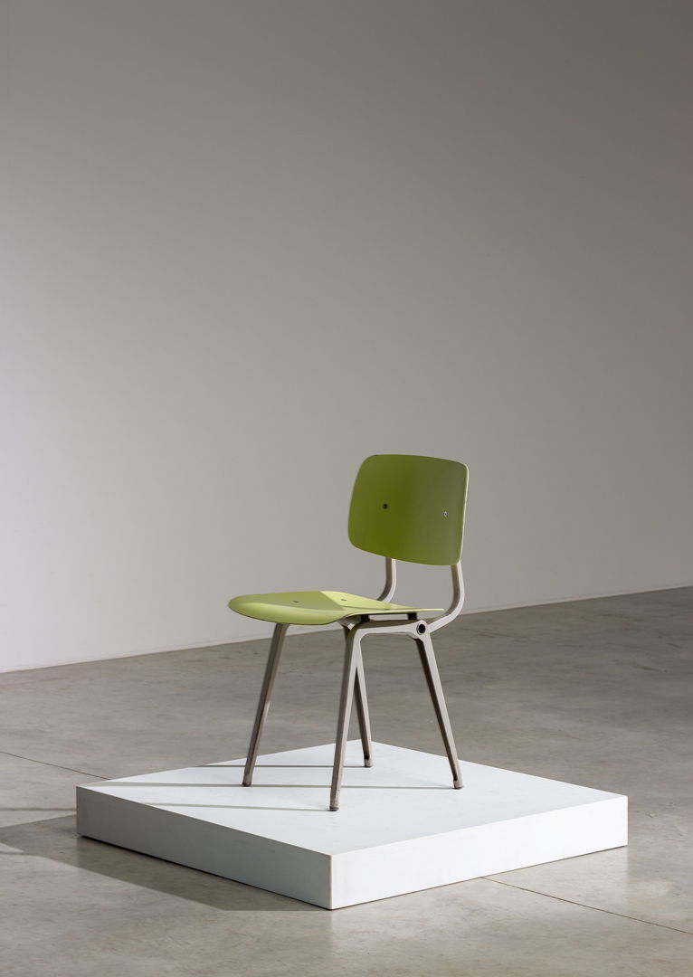 Friso Kramer Revolt chair 1960 Lime and grey metal