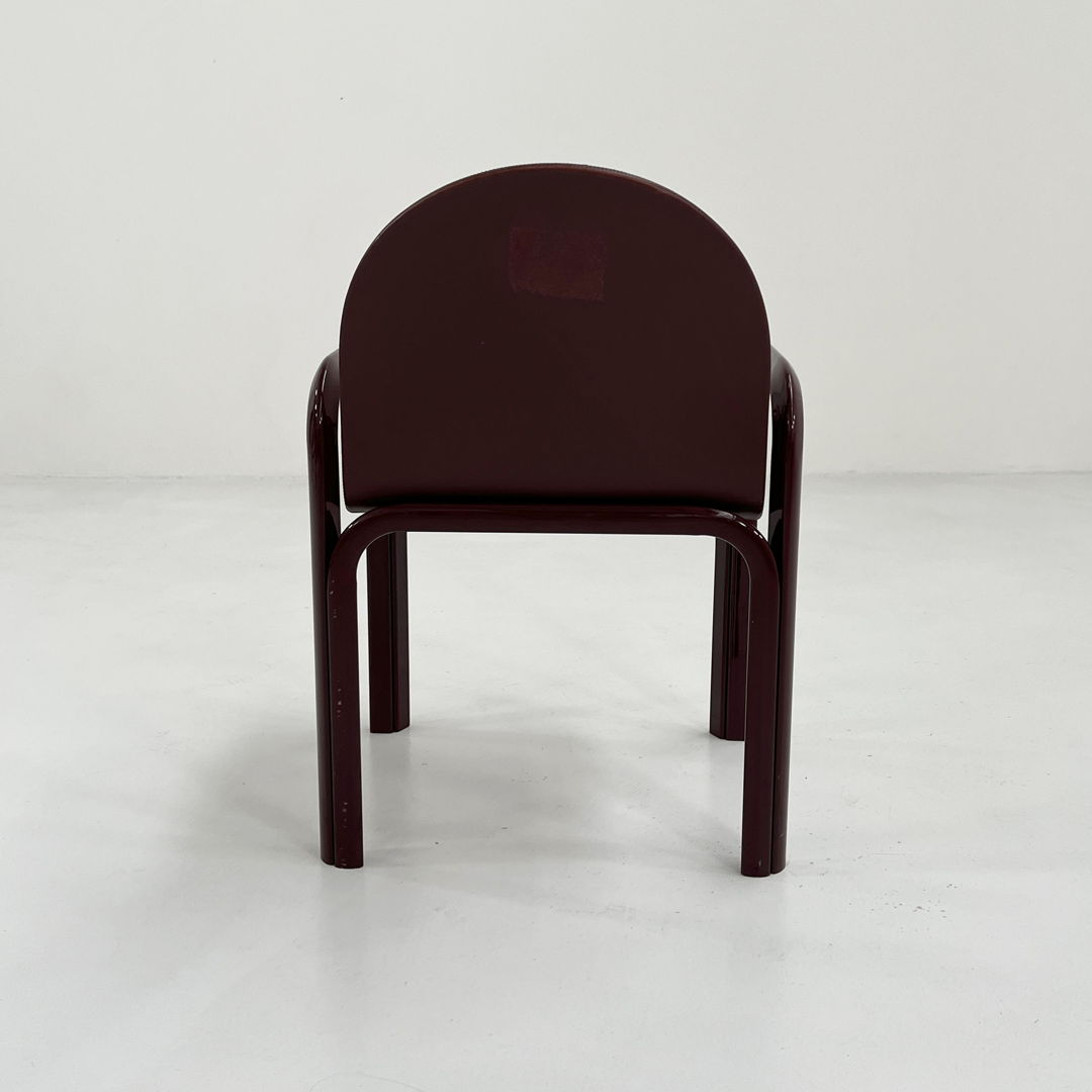 Burgundy Orsay Dining Chair by Gae Aulenti for Knoll, 1970s