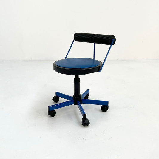 Adjustable Blue Desk Chair from Bieffeplast, 1980s