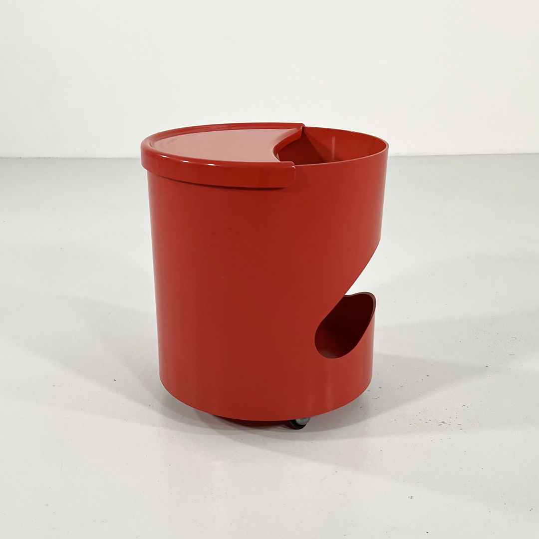 Red Robo Side Table by Joe Colombo for Elco, 1970s