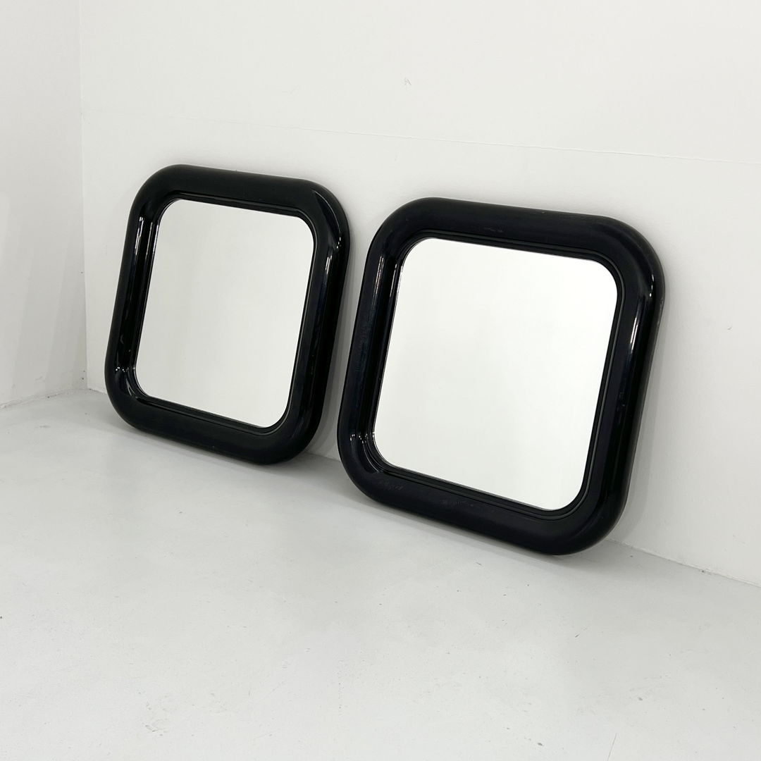 Black Delfo Mirror by Sergio Mazza for Artemide, 1960s