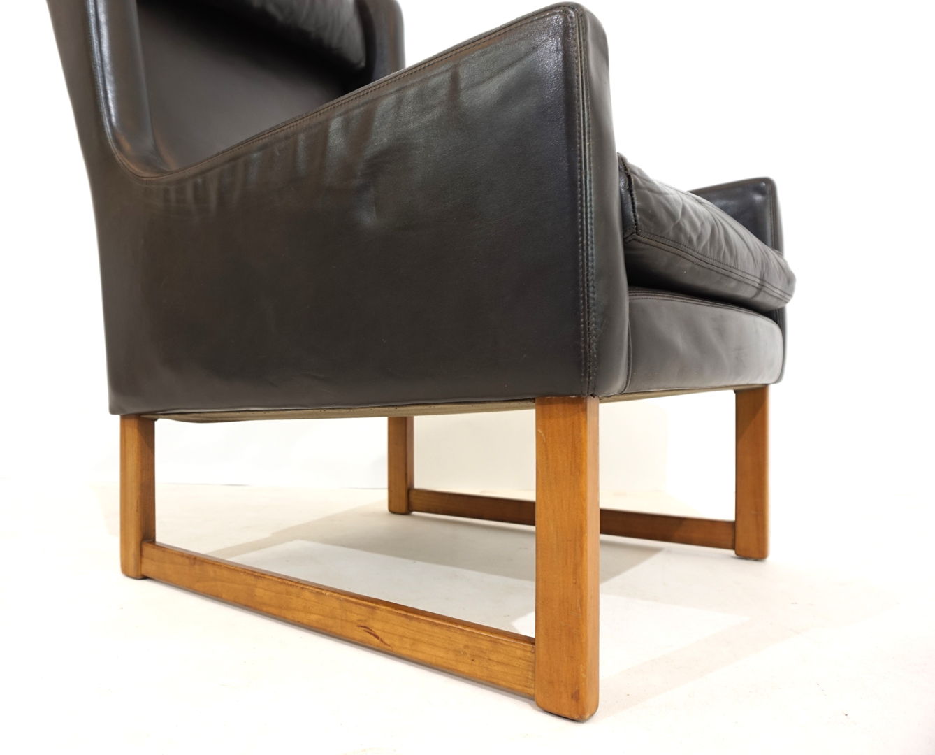 Kill International leather armchair with ottoman by Rudolf B. Glatzel