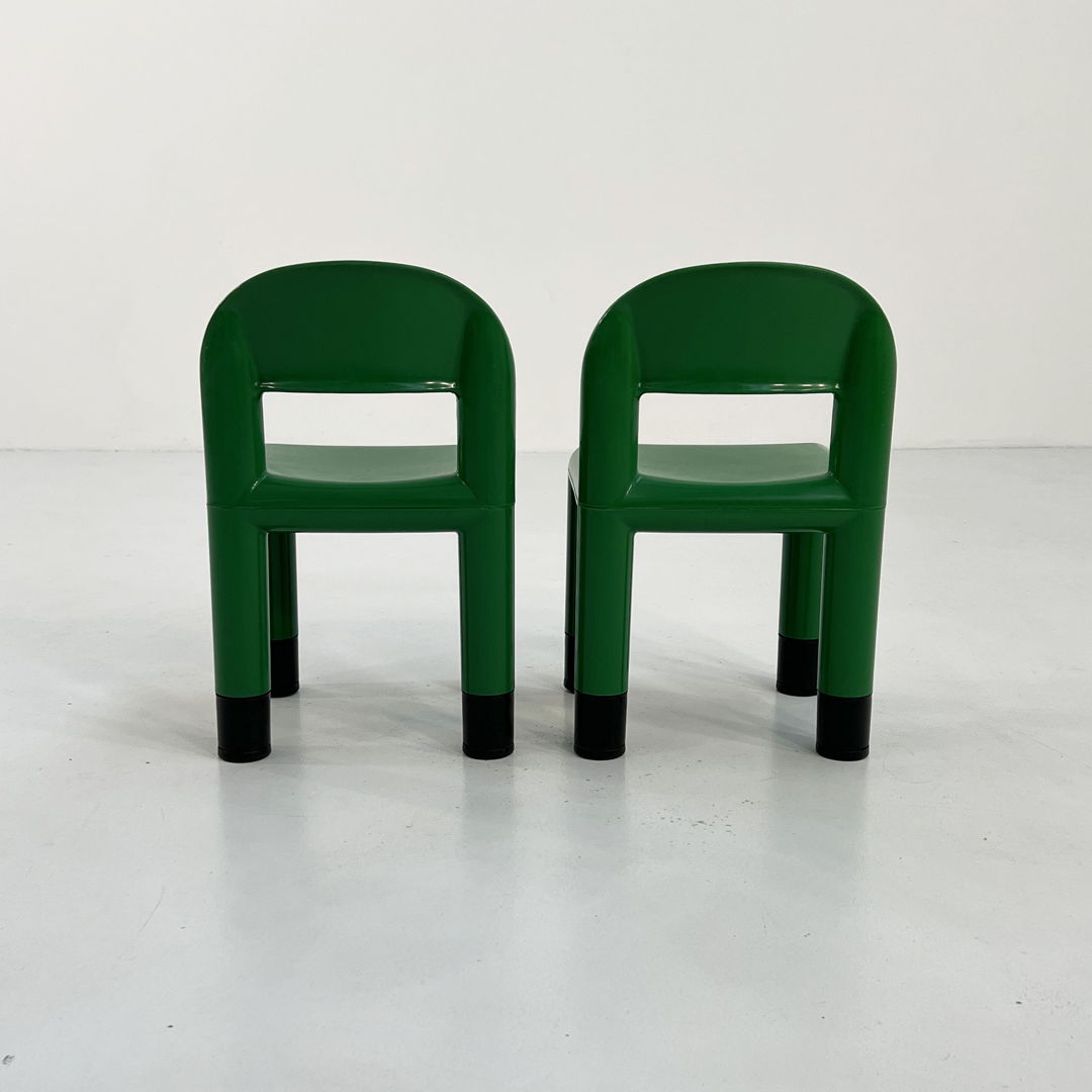 Pair of Green Kids Chair from Omsi Italy, 2000s