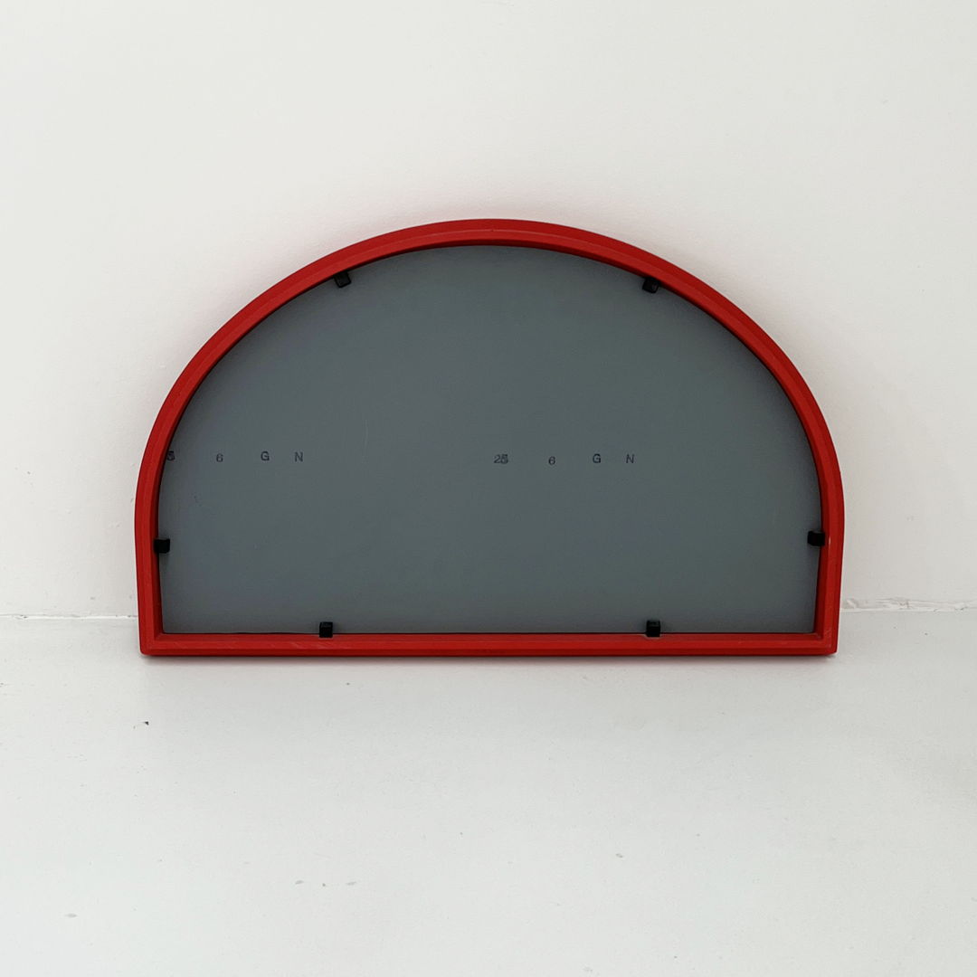 Red Frame Mirror by Anna Castelli Ferrieri for Kartell, 1980s