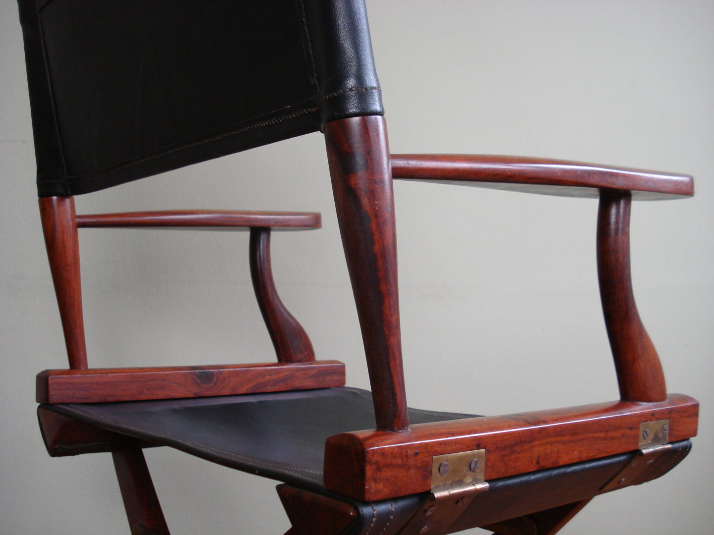 Safari leather folding chair from M. Hayat & Bros