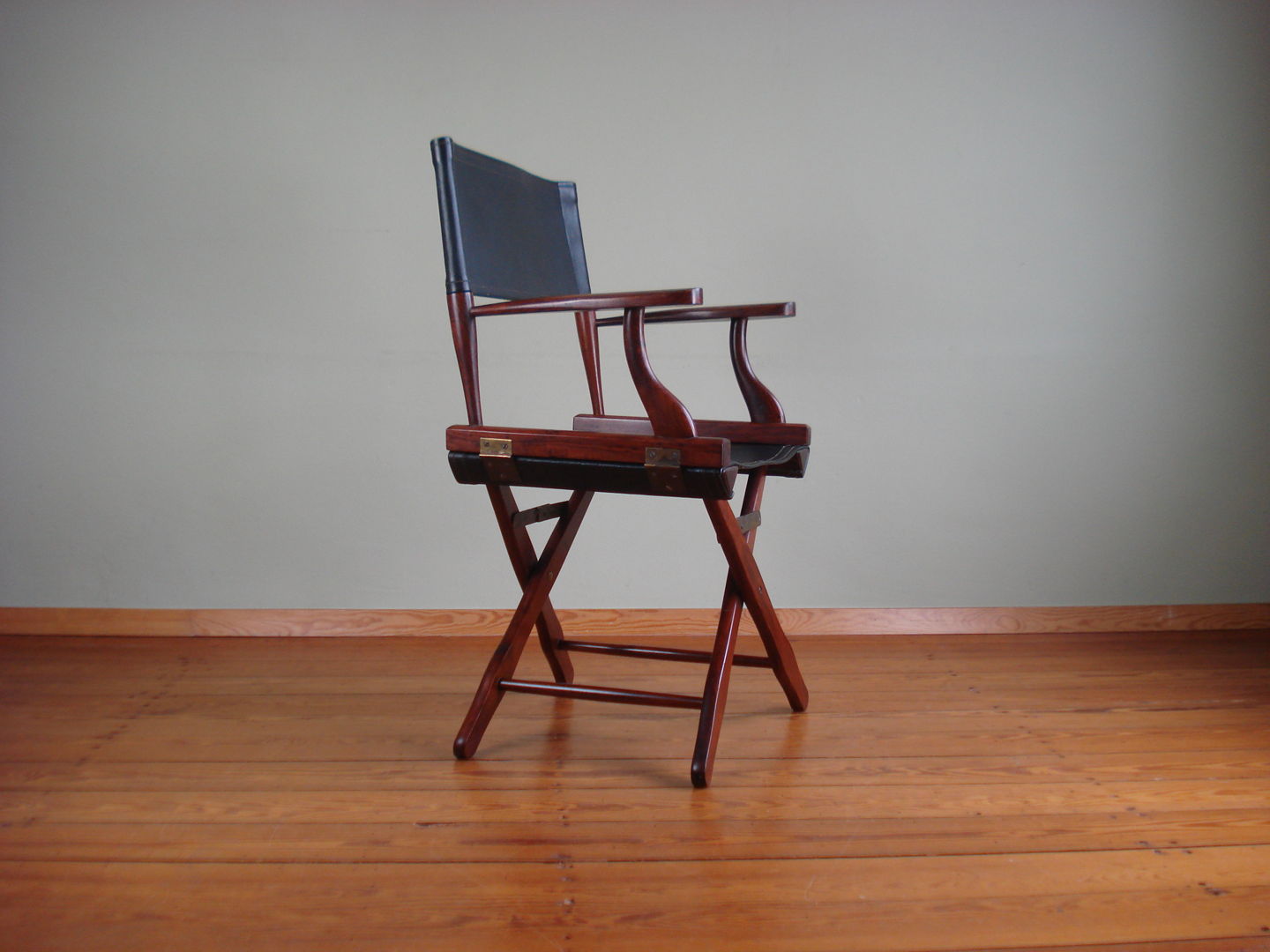 Safari leather folding chair from M. Hayat & Bros