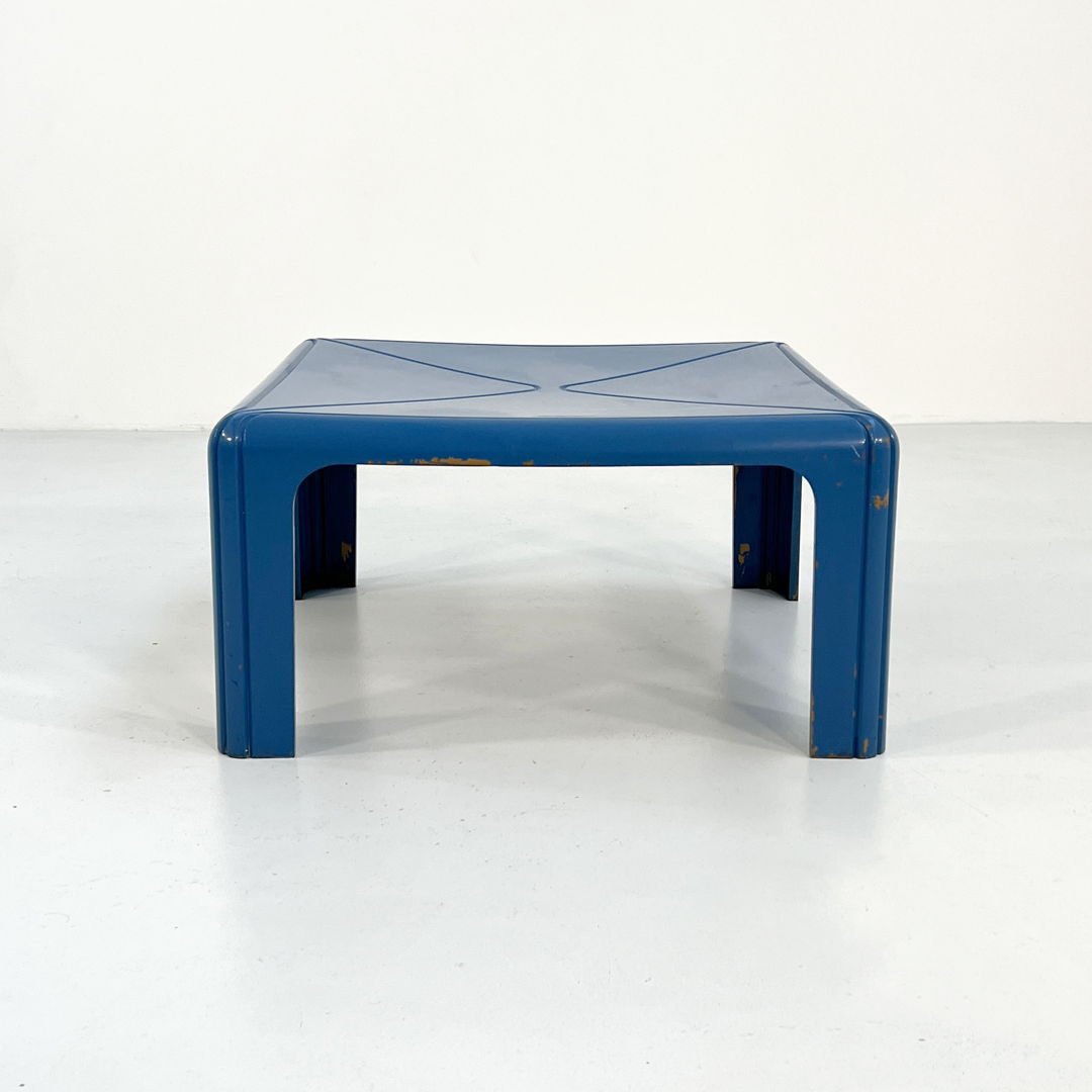 Blue Model 4894 Coffee Table by Gae Aulenti for Kartell, 1970s