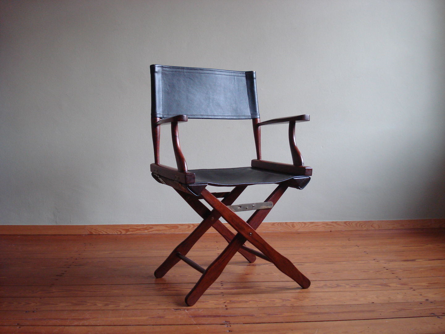 Safari leather folding chair from M. Hayat & Bros