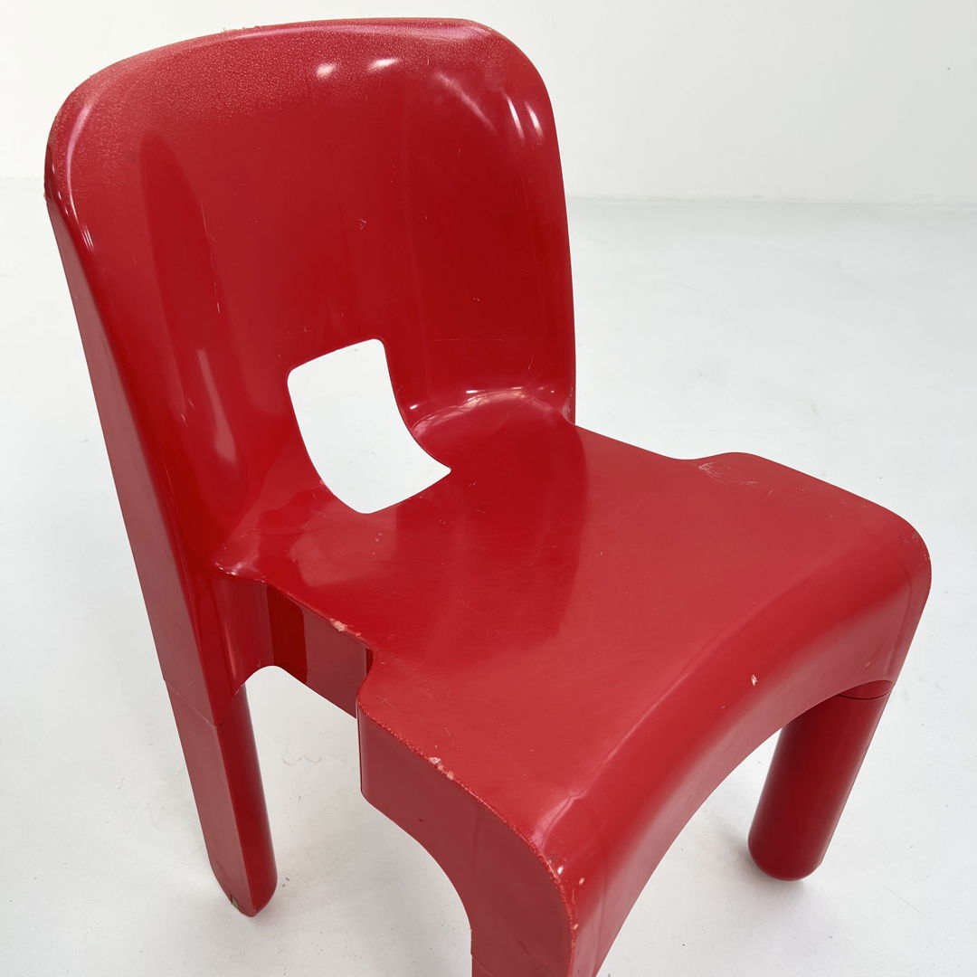 Red Model 4867 Universale Chair by Joe Colombo for Kartell, 1970s