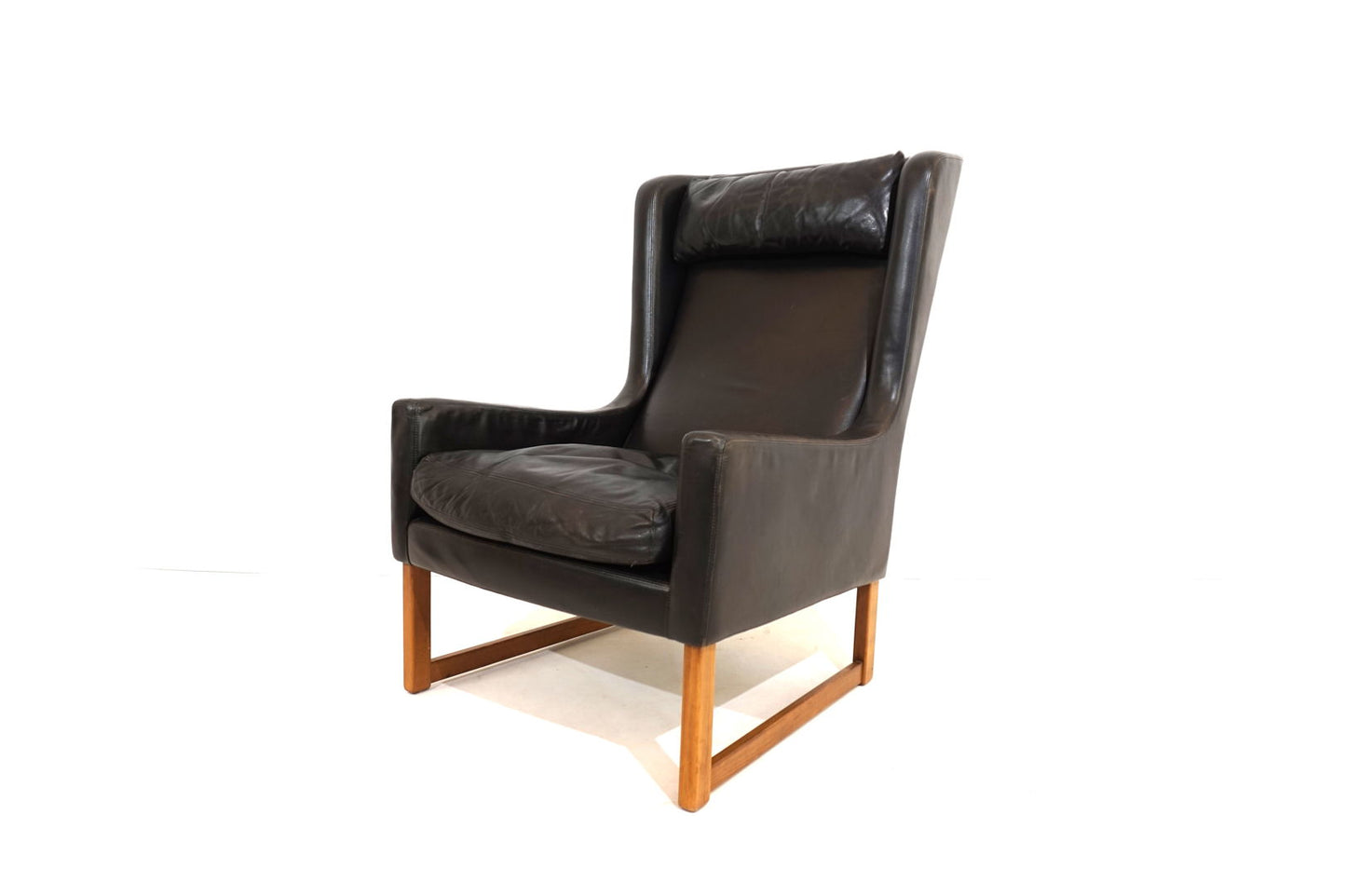 Kill International leather armchair with ottoman by Rudolf B. Glatzel