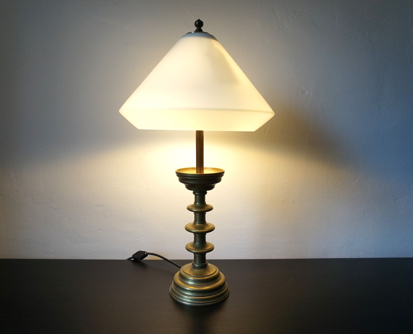 Art Nouveau Brass Empire Table Lamp