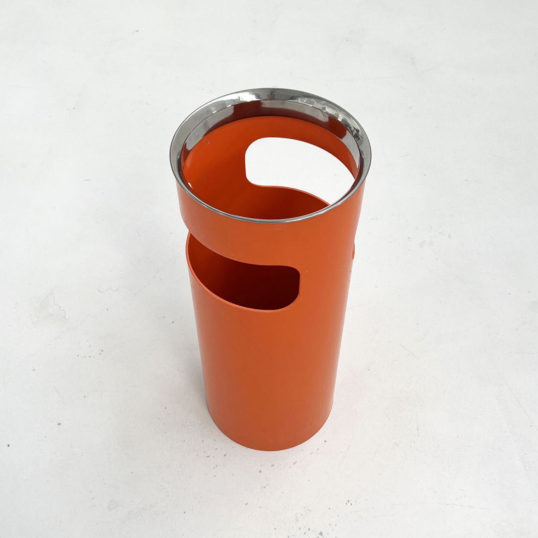 Orange Umbrella Stand Model 4610 by Gino Colombini for Kartell, 1970s