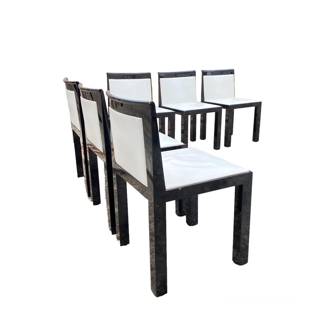 Aldo Rossi & Luca Meda Set of 6 "Teatro" Dining Chairs for Molteni