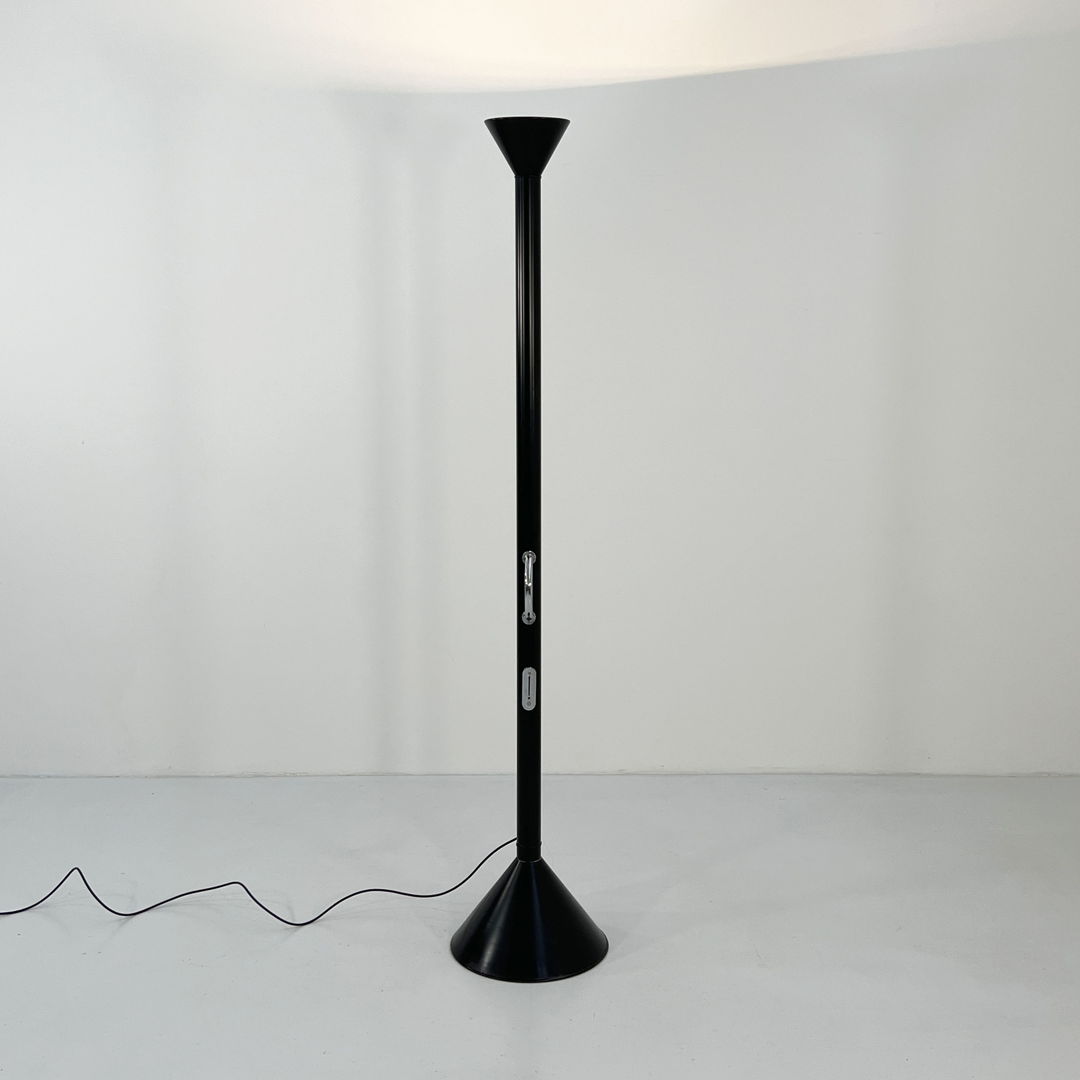 Black Callimaco Floor Lamp by Ettore Sottsass for Artemide, 1980s