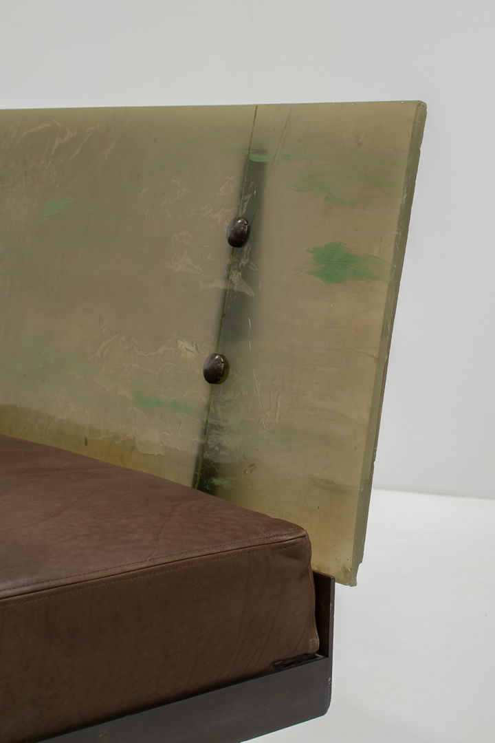 Sculptural Post-Modern Steel Sofa, France 1980s