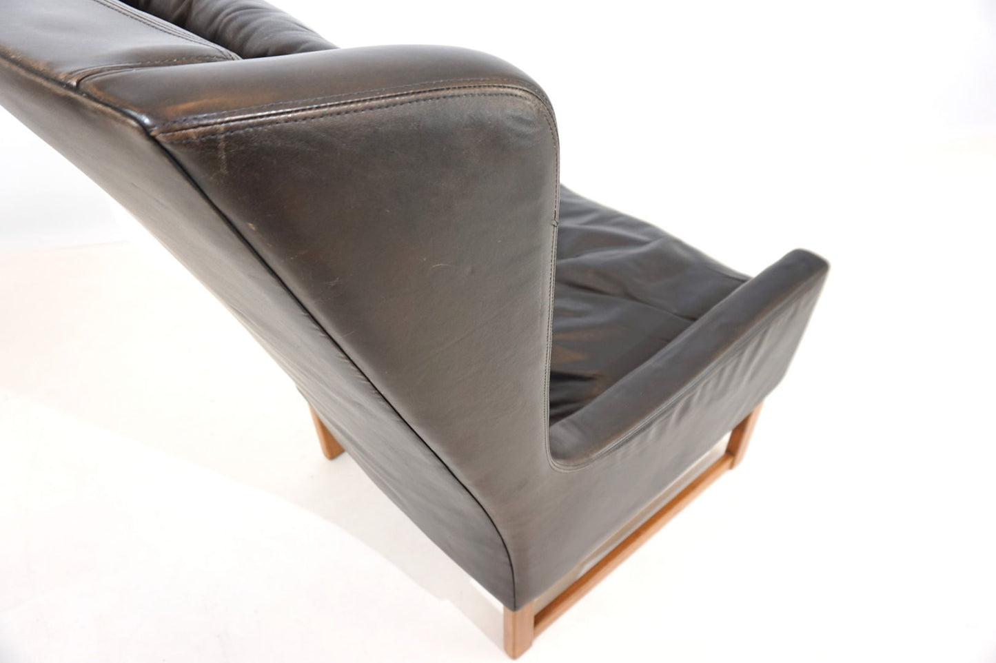 Kill International leather armchair with ottoman by Rudolf B. Glatzel