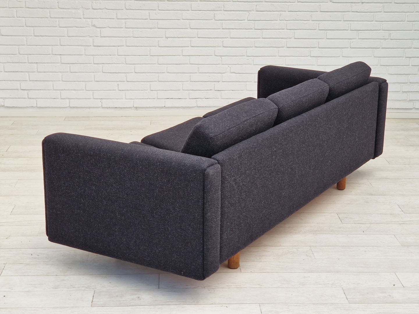 1970s, Danish design by H.J. Wegner, model GE 300, reupholstered sofa.