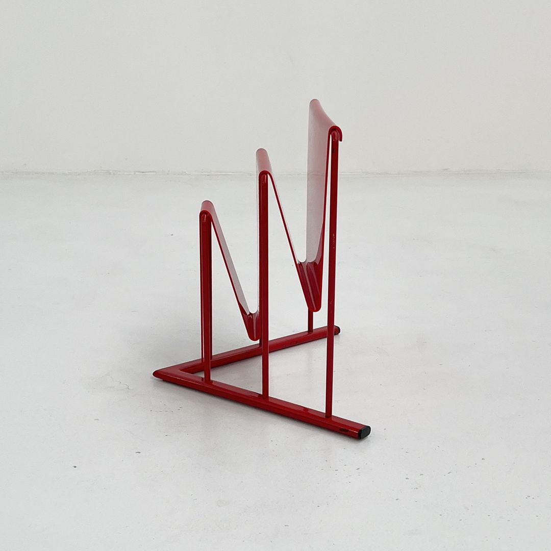 Red Magazine Rack by Markus Börgens for D-Tec, 1980s