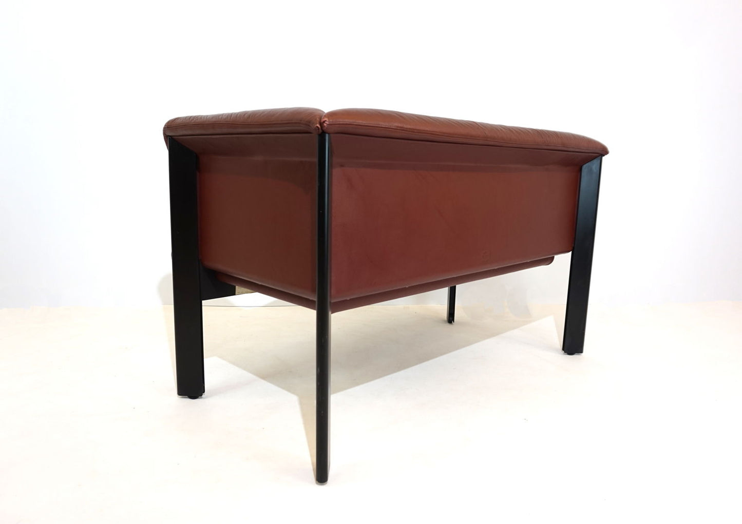 Poltrona Frau Interlude leather bench 2 seater by Marco Zanuso