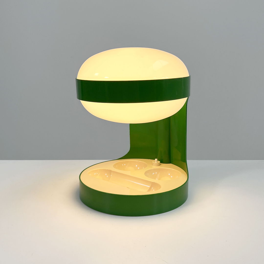 Green KD29 Table Lamp by Joe Colombo for Kartell, 1970s