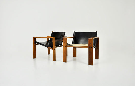 Set of 2 Armchairs by Tarcisio Colzani, 1960s