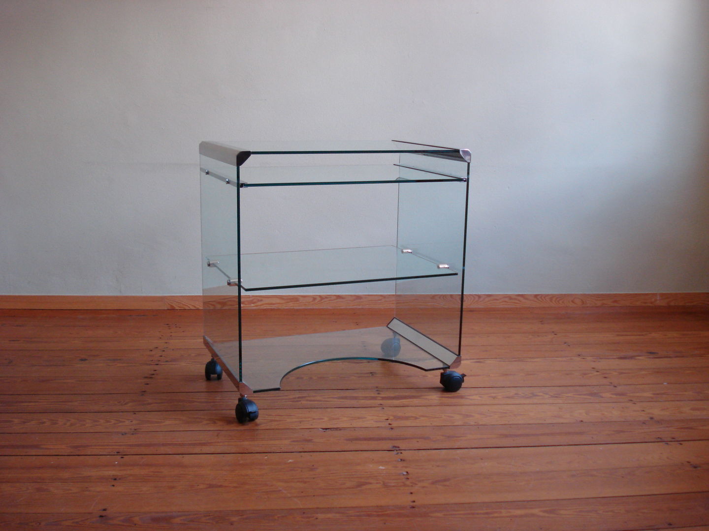 Glass Bar Cart or Serving Table by Gallotti & Radice