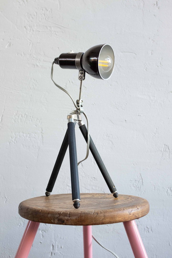 Vintage Czechoslovak Photo Tripod Bakelite Floor Lamp, 1960s