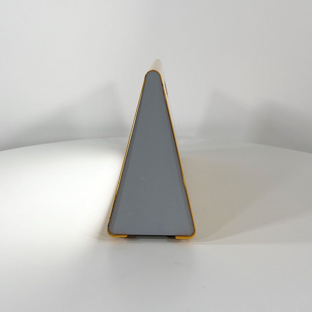 Yellow Triangle Neon Table Lamp, 1980s